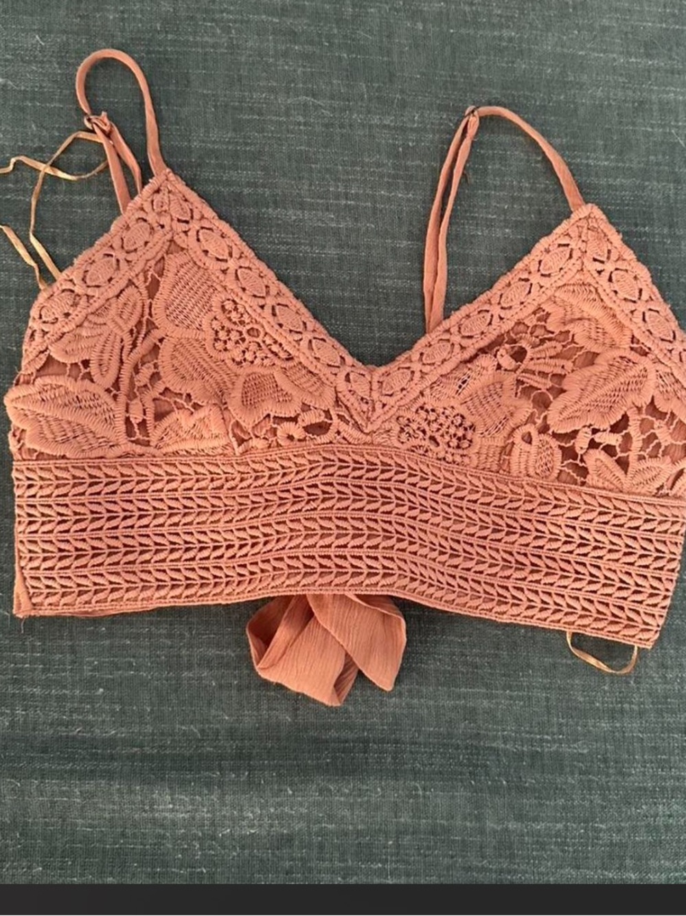 Aeropostale Crochet Lace Bralette - Rust